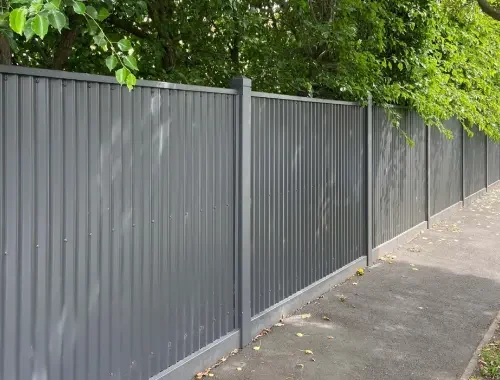 Residential Colorbond fence installed for privacy and modern street appeal