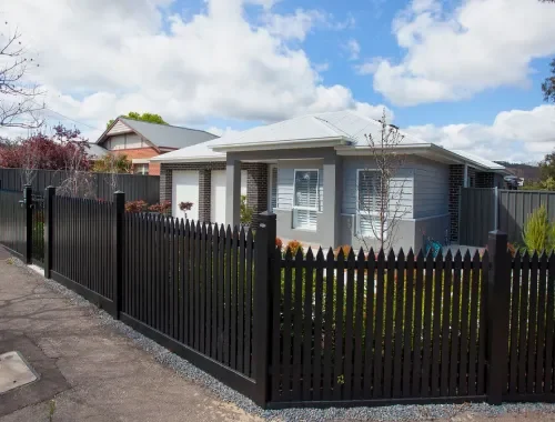 Timber picket fence installed for a neat front boundary at a Geelong home